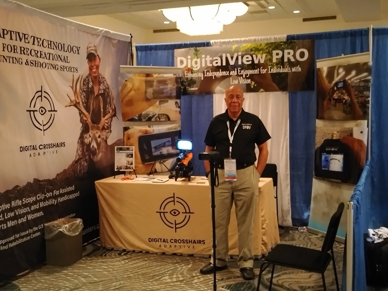 Digital FOV booth at Blinded Veterans Association 2023 annual convention